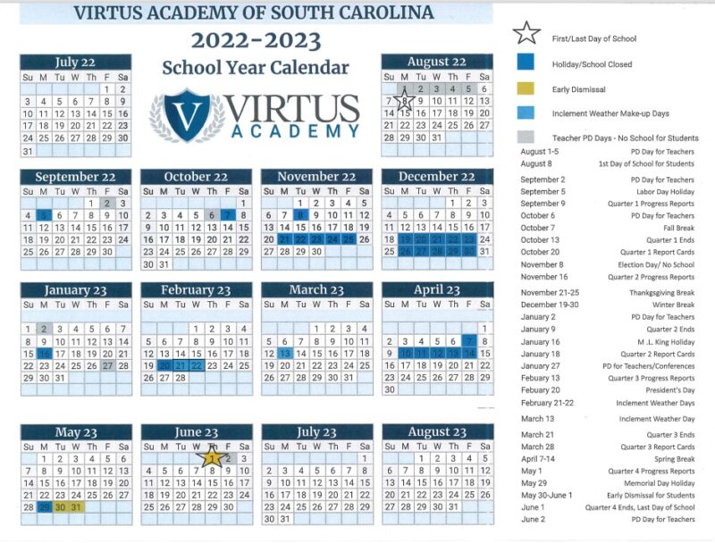 Academic Calendar - Virtus Academy